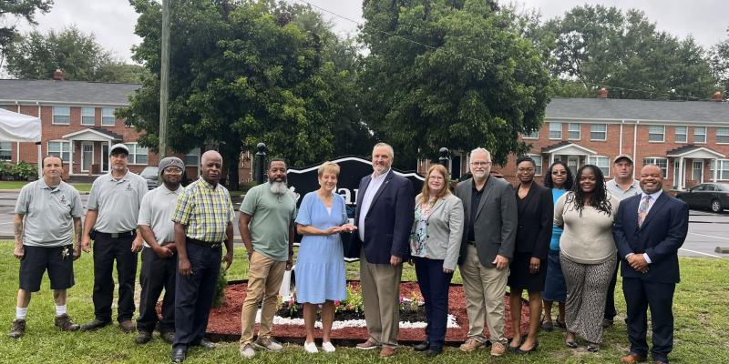 Award presentation to Park Court